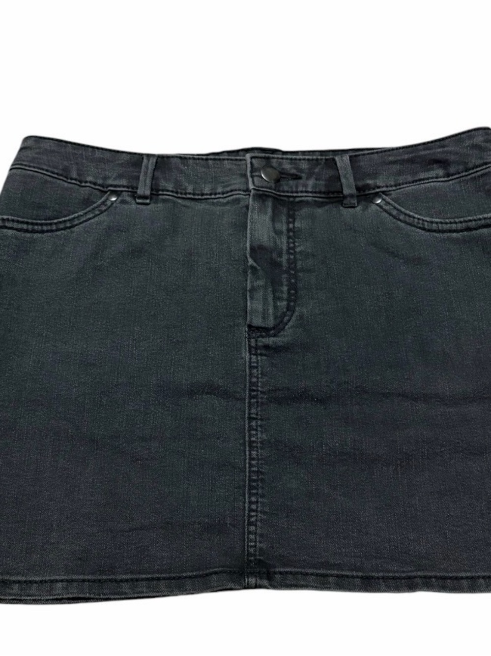 H&M Black Denim Mini Skirt